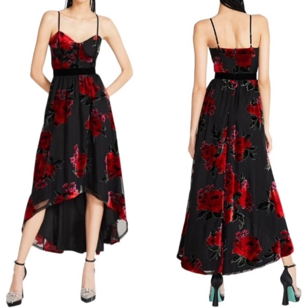 Betsey Johnson - High Low Dress with Velvet flowers